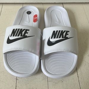 Brand new white Nike slides